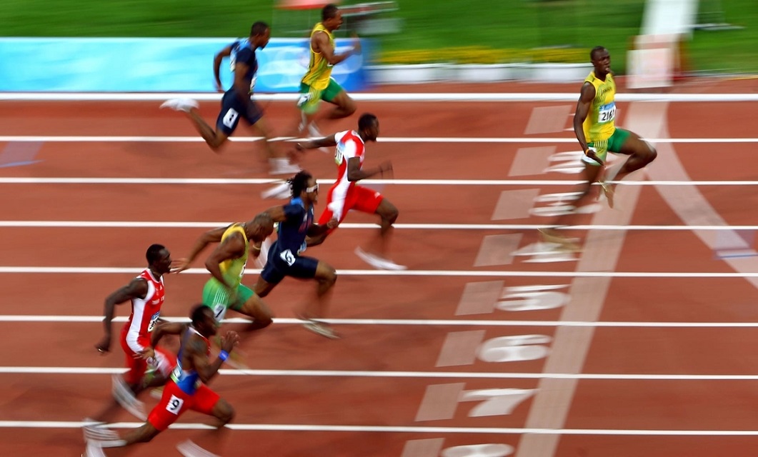 Pequim 2008, Medalha de Ouro: Usain Bolt (JAM) – 9.69 - É para muitos a final mais memorável da história dos Jogos Olímpicos.
