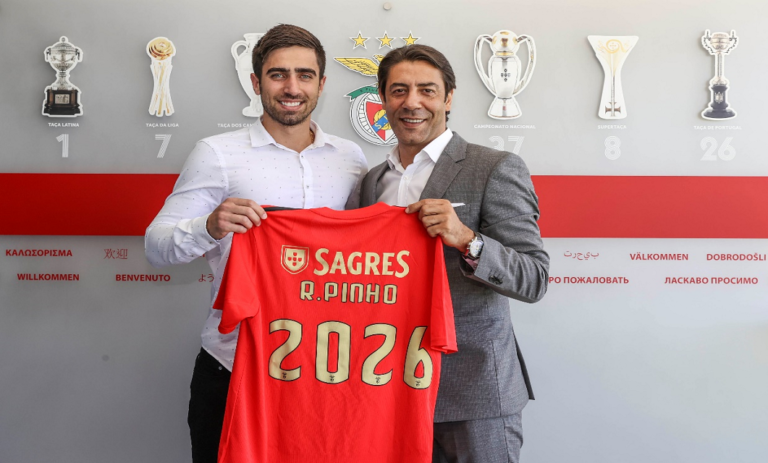 Rodrigo Pinho foi anunciado como reforço do SL Benfica até 2026