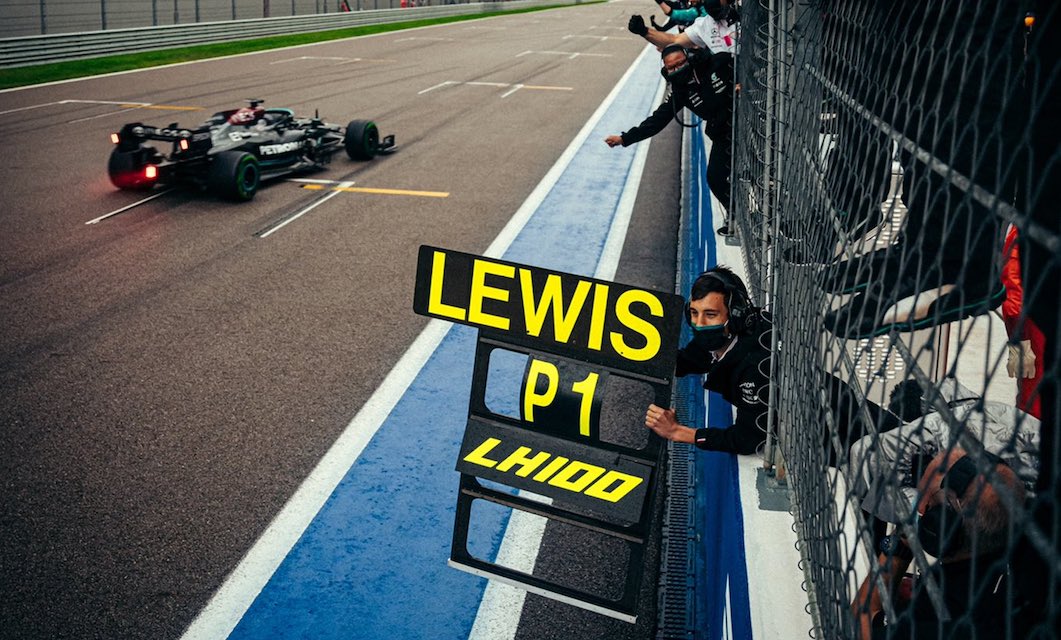 Lewis Hamilton 100 Russia