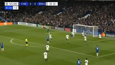 Defesa de Courtois contra o Chelsea