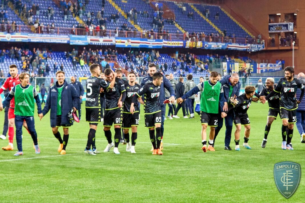 Jogadores do Empoli a celebrar