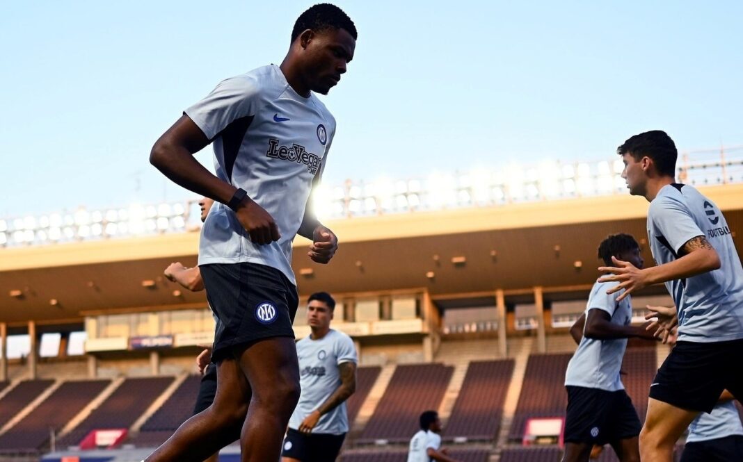 Jogadores do Inter a treinar