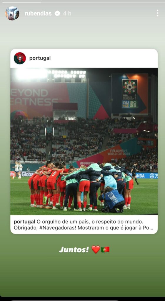 Reação de Ruben Dias à eliminação de Portugal.