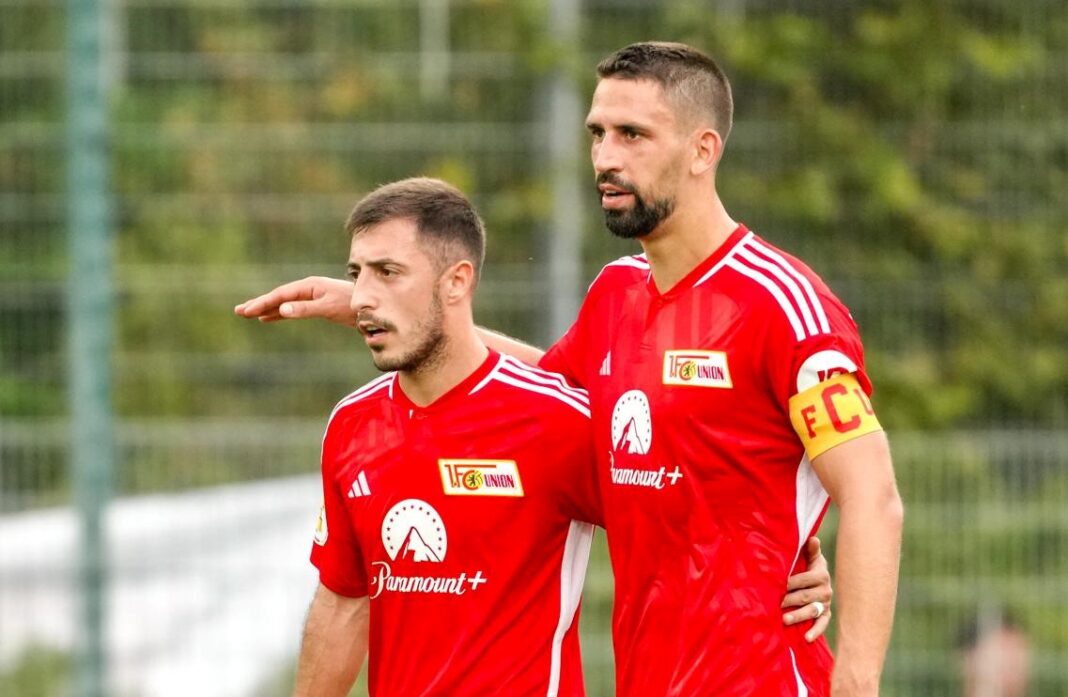 Jogadores do Union Berlin a celebrar um golo