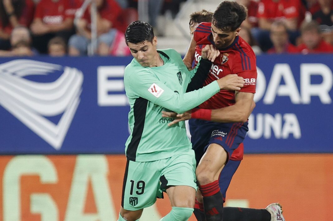 Álvaro Morata a jogar contra o Osasuna