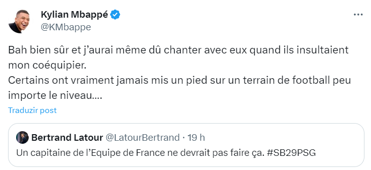 Kylian Mbappé tweet