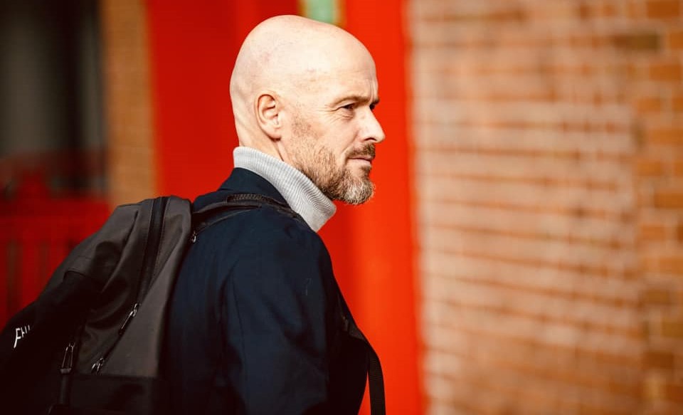 Erik ten Hag a treinar o Manchester United