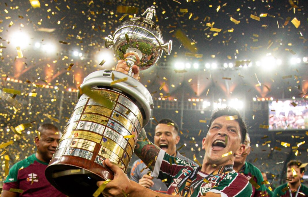 Germán Cano com a Libertadores