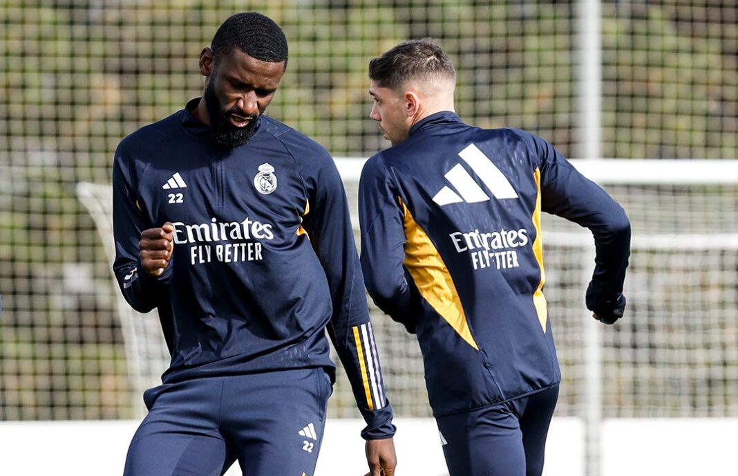 Antonio Rudiger a treinar no Real Madrid