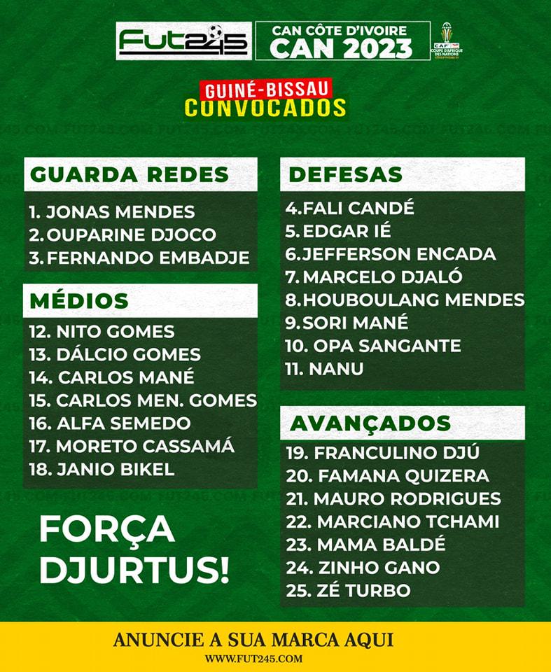 Guiné Bissau convocados