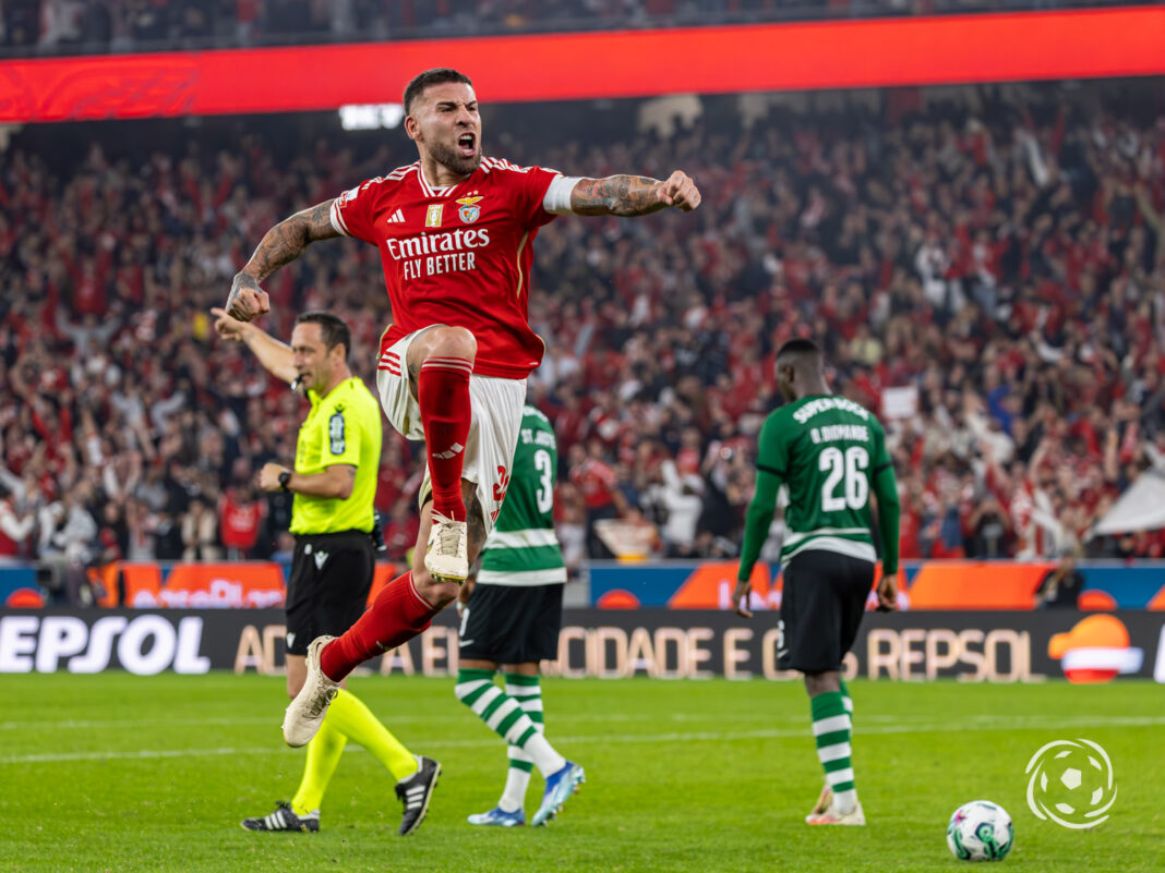 Nicolás Otamendi no Benfica vs Sporting