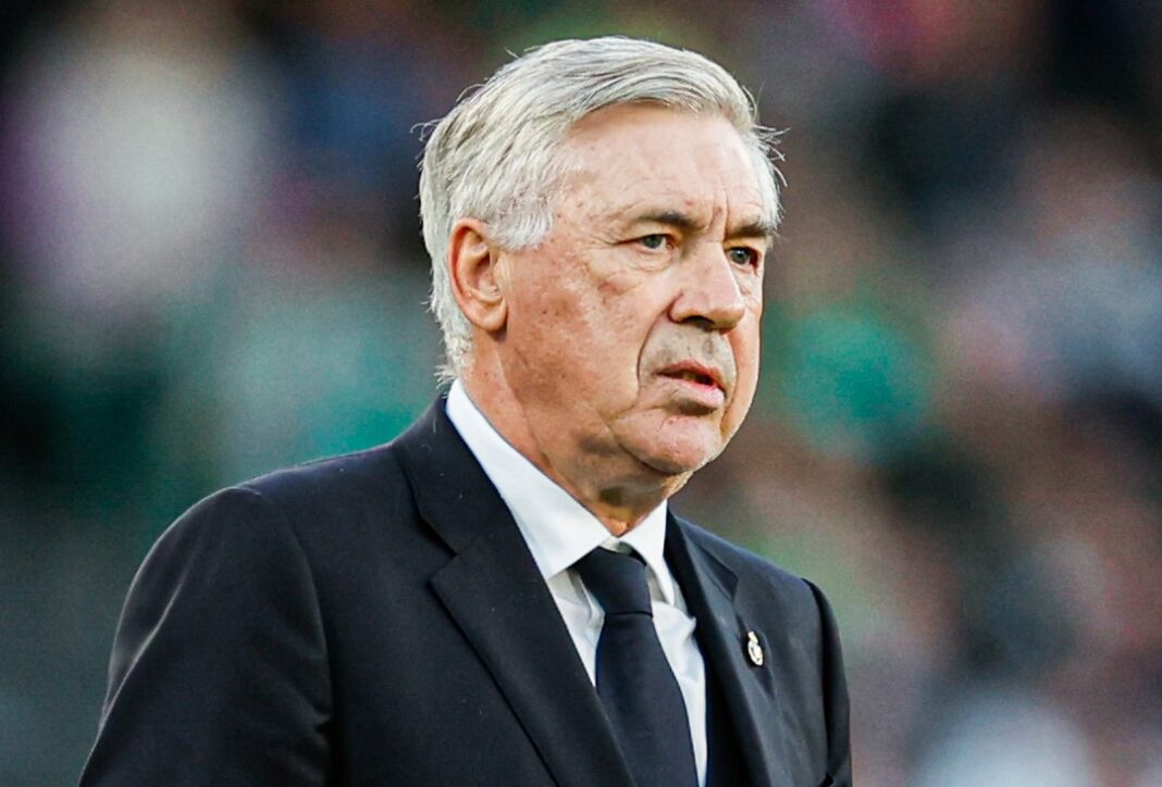 Carlo Ancelotti a treinar o Real Madrid