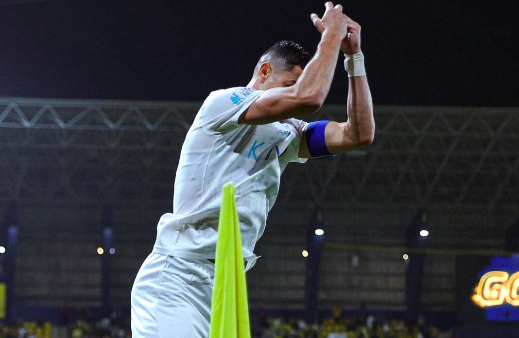 Cristiano Ronaldo a celebrar golo