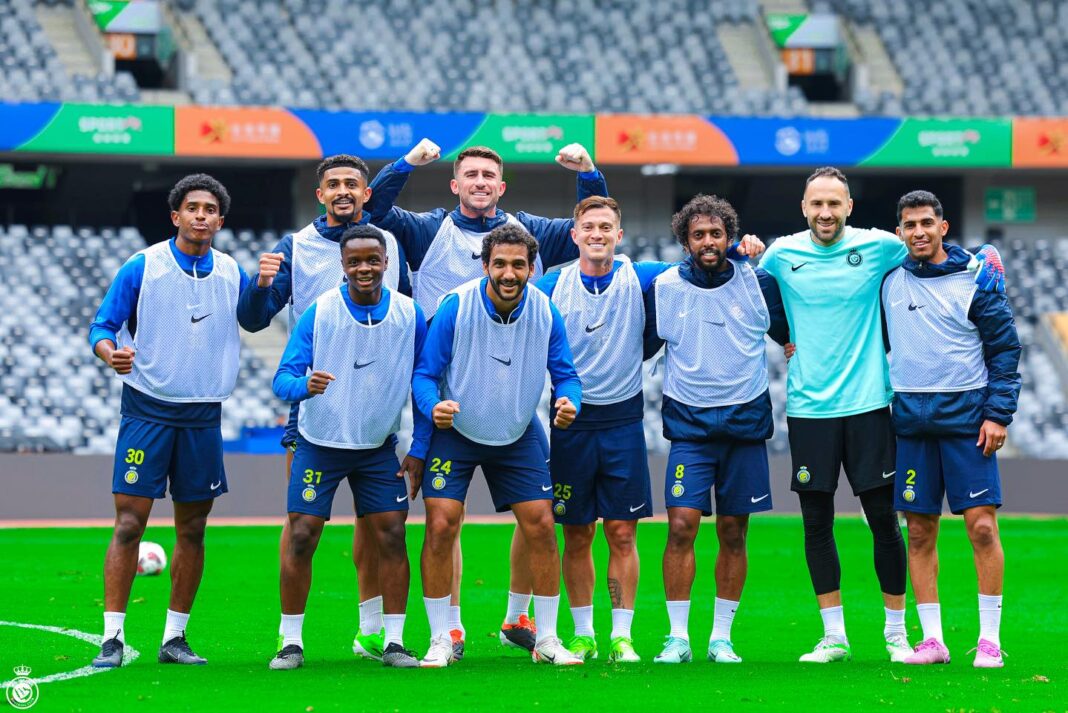 Jogadores do Al Nassr em treino