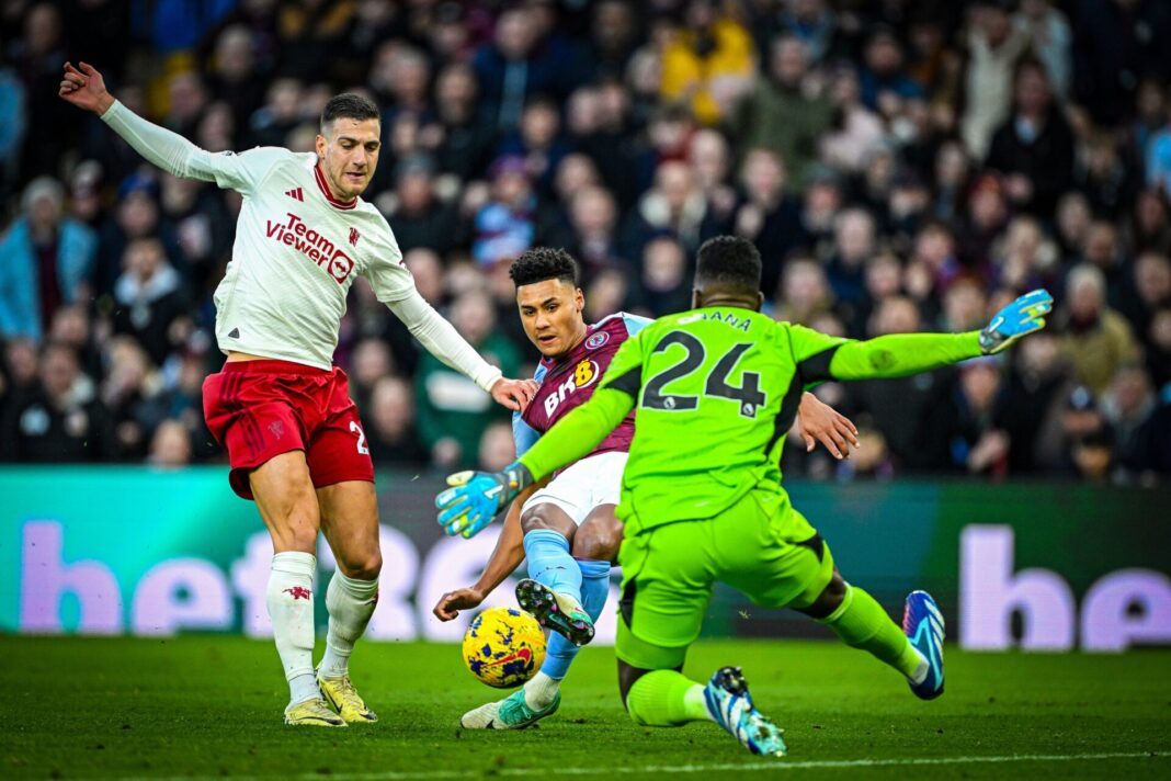 Diogo Dalot Ollie Watkins Manchester United Aston Villa