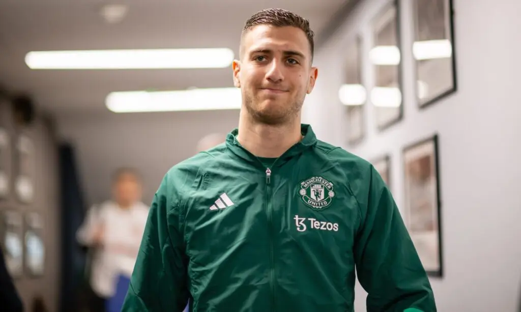 Diogo Dalot a atuar pelo Manchester United