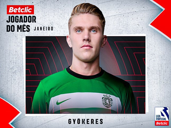 Viktor Gyokeres vence Jogador do Mês