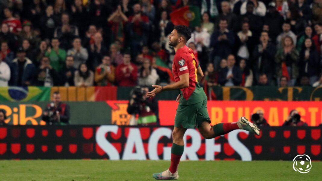 Gonçalo Ramos a jogar por Portugal