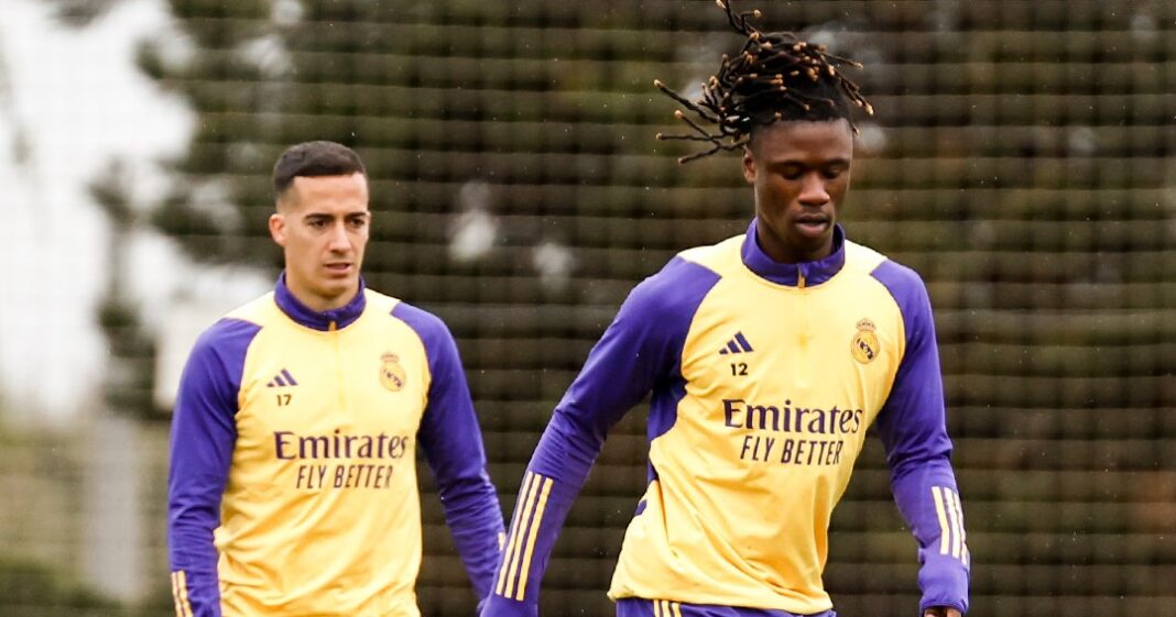 Real Madrid jogadores a treinar