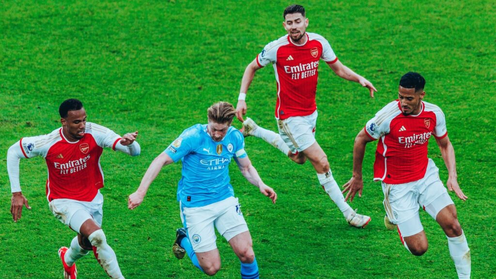 Kevin De Bruyne Manchester City Saliba Gabriel Jorginho Arsenal