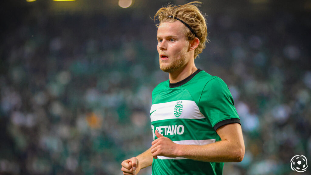 Morten Hjulmand no Sporting apontado ao Manchester United