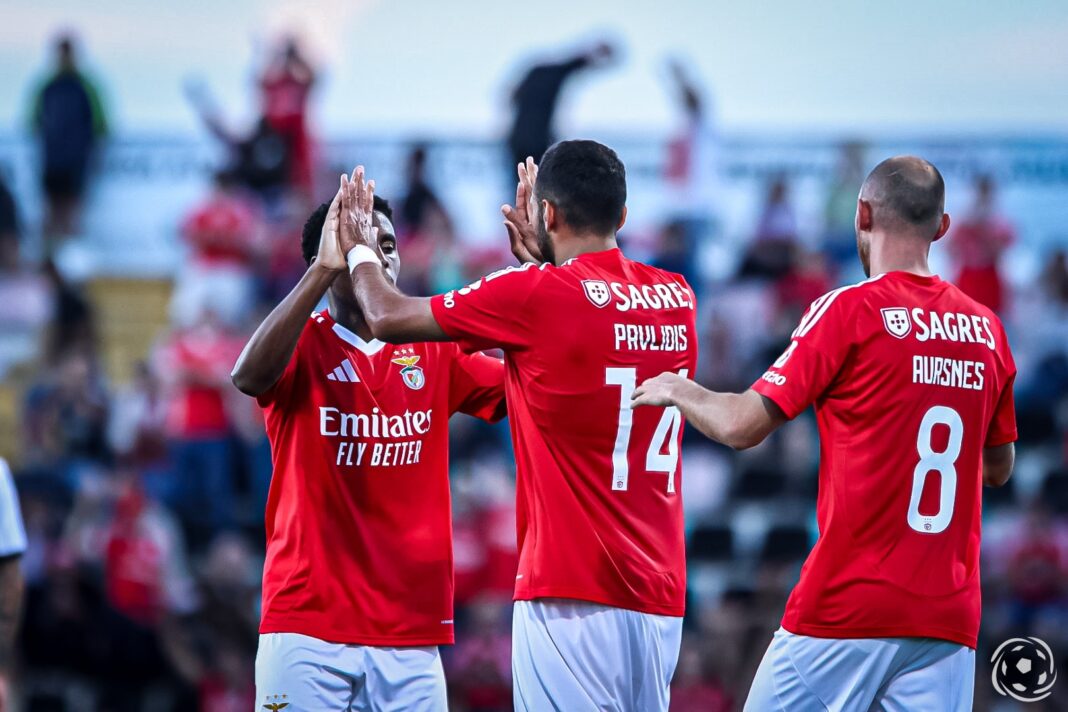 Vangelis Pavlidis, Florentino Luís e Fredrik Aursnes Benfica