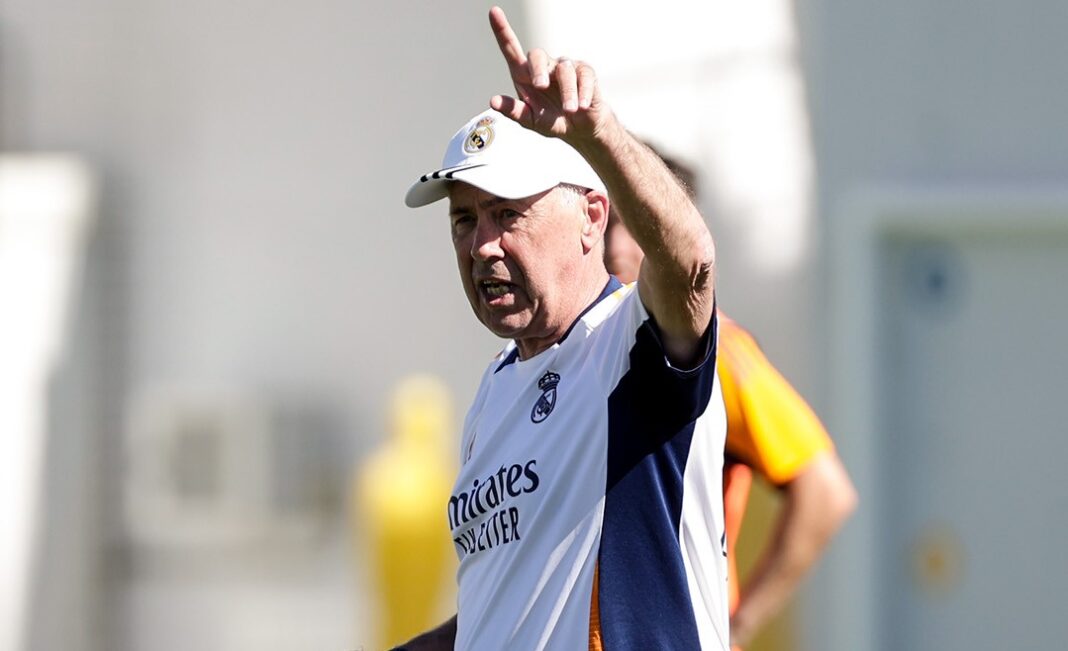 Carlo Ancelotti treino Real Madrid