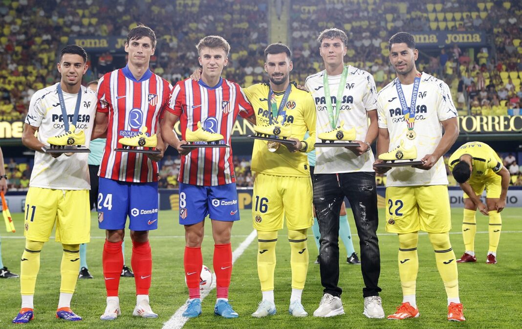 Atlético de Madrid e Villarreal jogadores