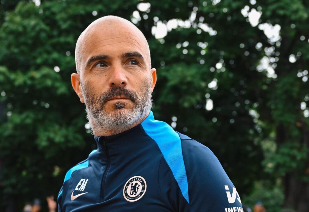 Enzo Maresca a treinar o Chelsea