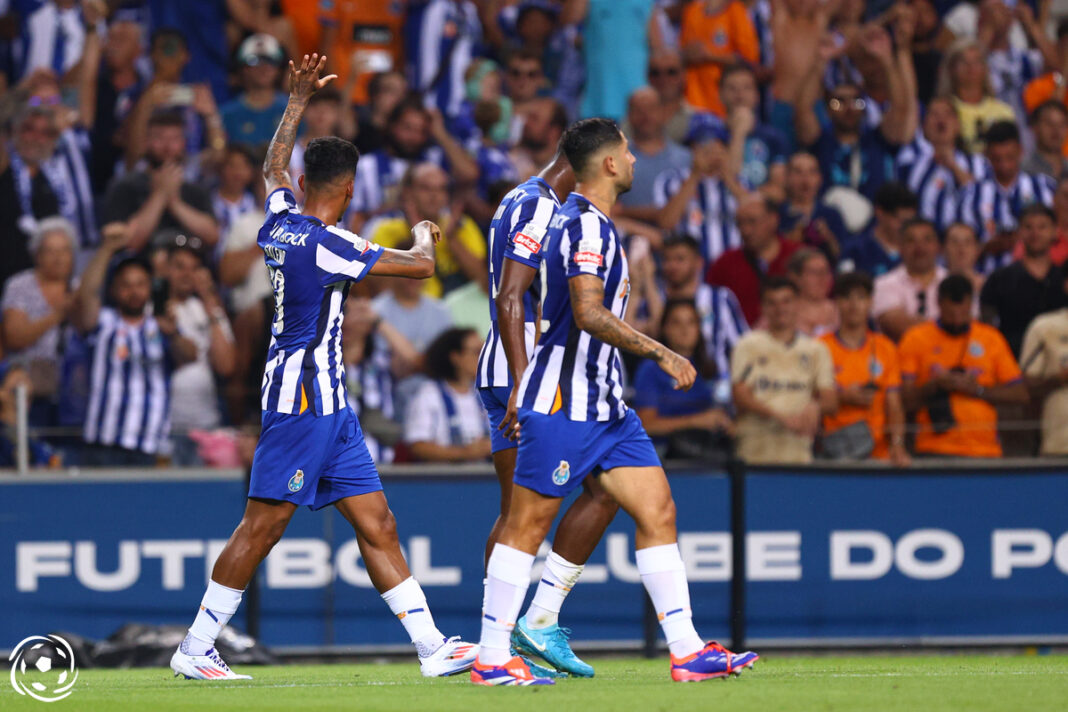 FC Porto, jogadores celebram golo frente ao Gil Vicente na 1.ª jornada da Liga