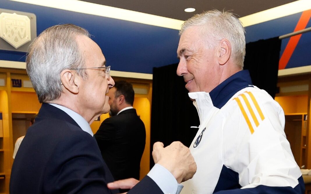 Carlo Ancelotti e Florentino Pérez Real Madrid e Champions League