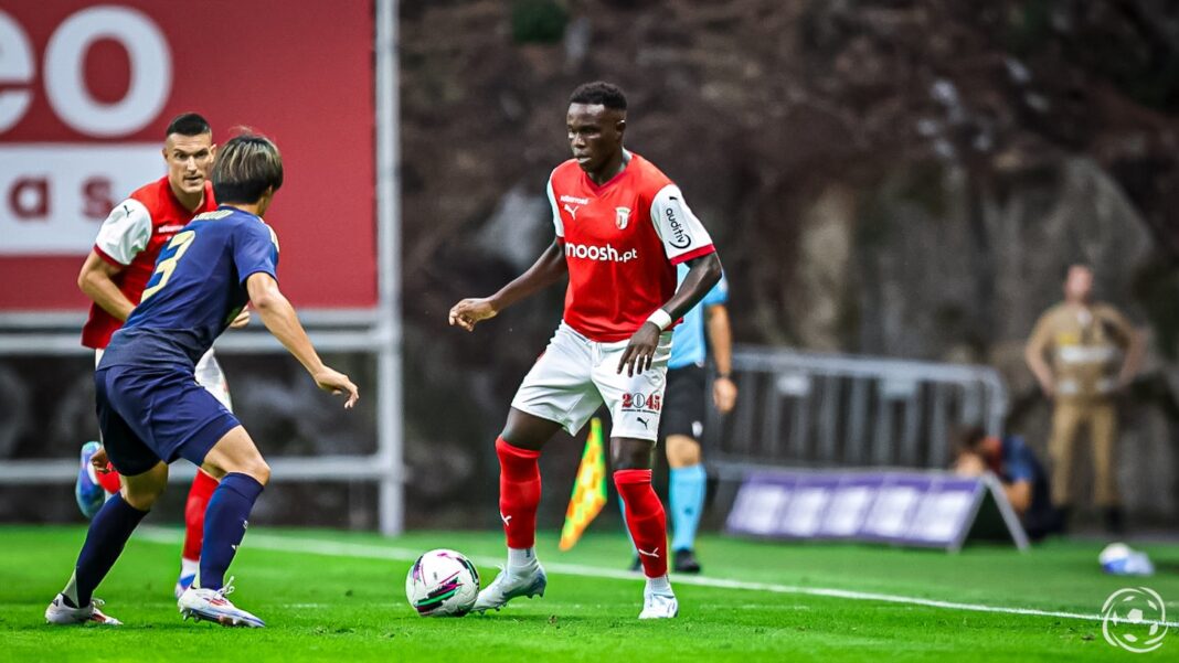 Bruma a jogar pelo Braga Liga Europa