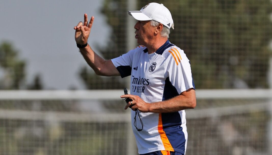 Carlo Ancelotti treina o Real Madrid