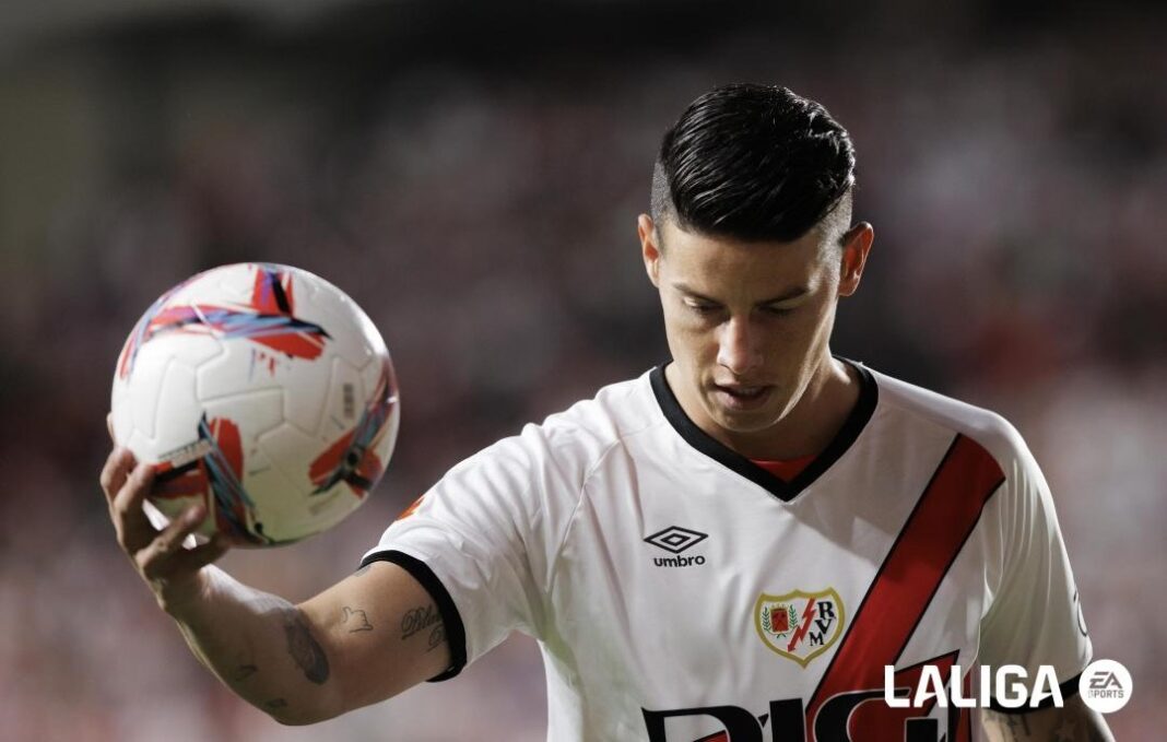 James Rodríguez a jogar pelo Rayo Vallecano