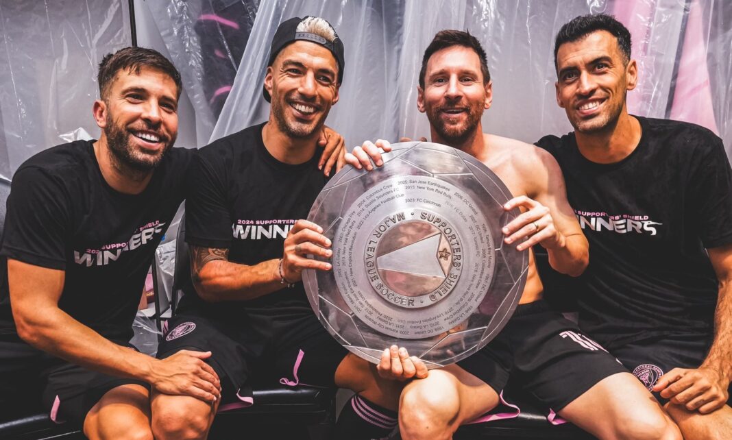 Lionel Messi, Jordi Alba, Luis Suárez e Serrgio Busquets Inter Miami